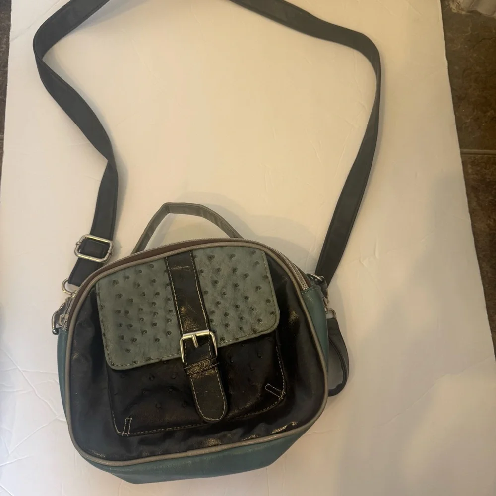 Stylish Black and Gray Messenger Bag